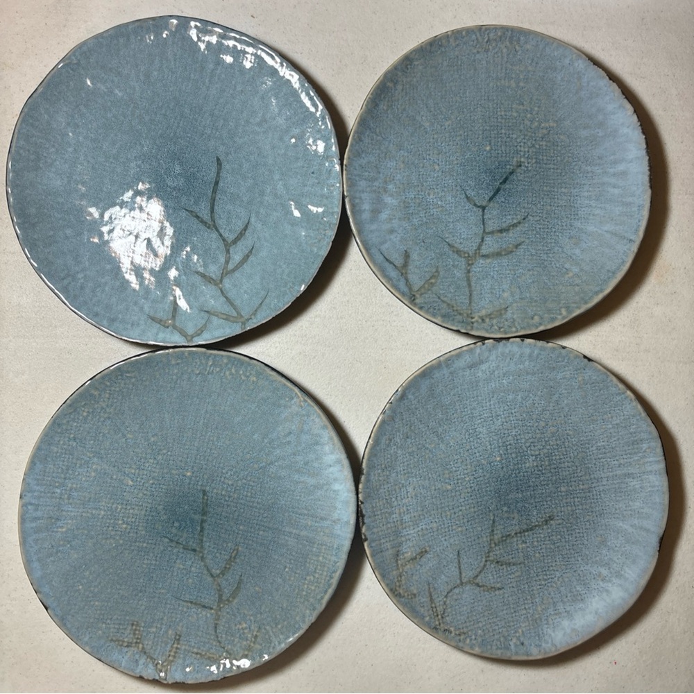 La Dolce Vita Blue Grass Collection Set Of 4 Salad Plates JJG Designs